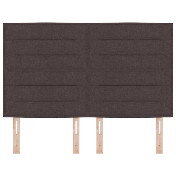 vidaXL Zagł&oacute;wek Ciemny brąz 160 cm tkanina