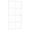 vidaXL Drzwi wewnętrzne, białe, 102x201,5 cm, szkło i aluminium