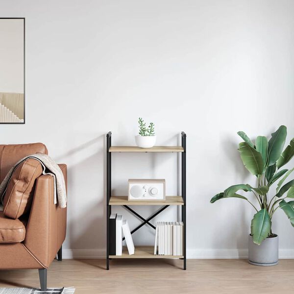 vidaXL P&oacute;łka na książki Dąb Sonoma 56 x 34 x 96 cm