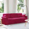 vidaXL Sofa Czerwone wino 228 x 78 x 80 cm Aksamit