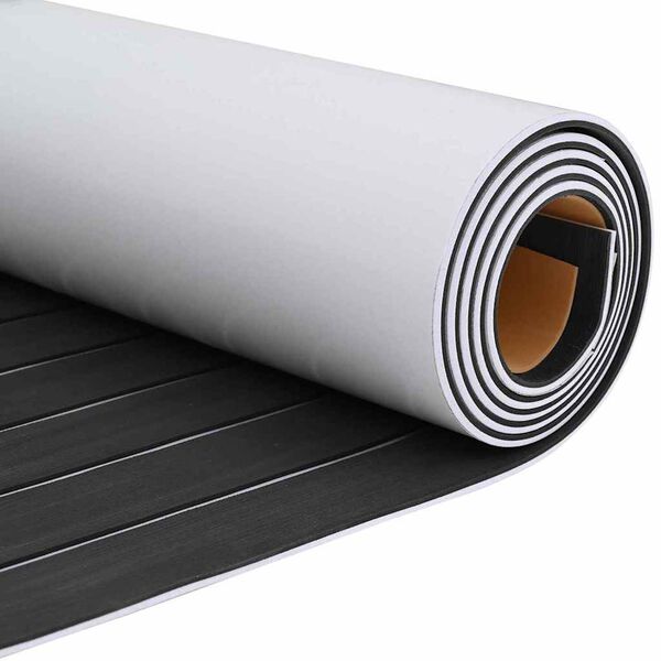 vidaXL Podłoga do łodzi ciemnoszary i biały 240 x 60 cm Pianka EVA