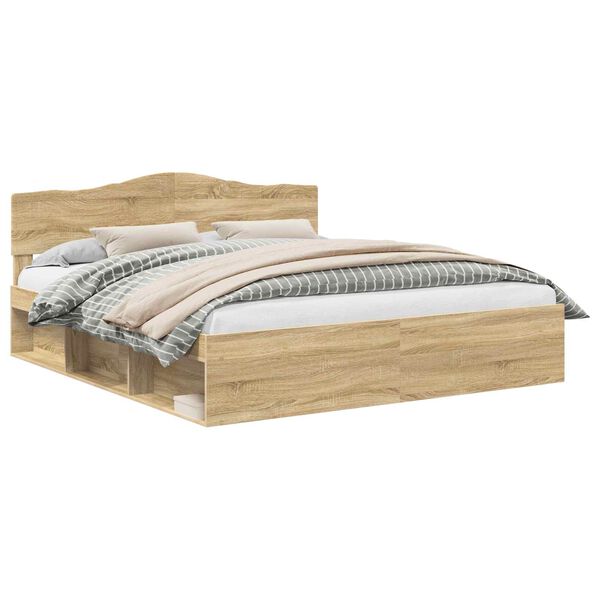 vidaXL Ramka ł&oacute;żka Sonoma 180 x 200 cm Lite drewno sosnowe