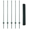 vidaXL Ogrodzenie z słupkiem Zielony 1,2 x 10 m Stal i PVC