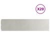 vidaXL Obrzeża trawnikowe 20 szt. 25x103 cm Stal nierdzewna