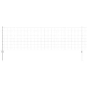 vidaXL Ogrodzenie Euro z słupkiem 25 x 0,8 m Stal ocynkowana srebrny