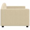 vidaXL Sofa z funkcją spania, kremowa, 80x200 cm, obita tkaniną