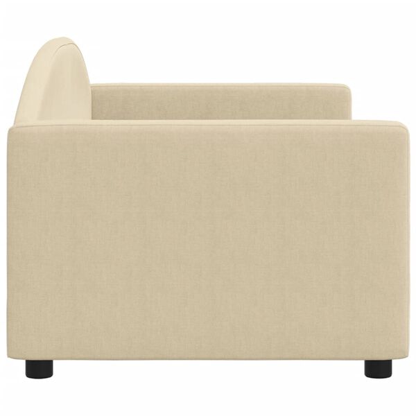 vidaXL Sofa z funkcją spania, kremowa, 80x200 cm, obita tkaniną