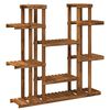vidaXL Stojak na rośliny naturalny 123 x 25 x 114,5 cm
