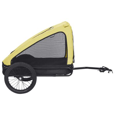 vidaXL Przyczepka rowerowa dla zwierząt, żółto-czarna