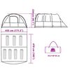 vidaXL Namiot rodzinny, tunel, 7-os., szaro-pomarańczowy, wodoszczelny