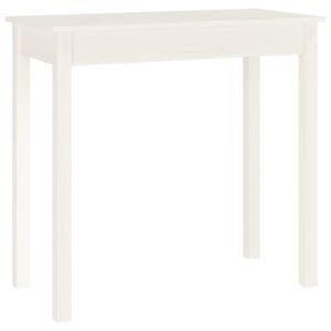 vidaXL Stolik konsolowy, biały, 80x40x75 cm, lite drewno sosnowe