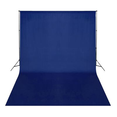 vidaXL Bawełniane tło fotograficzne, niebieskie 500x300 cm, chroma key