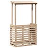 vidaXL Barowy stolik ogrodowy z daszkiem, 112,5x57x195,5 cm, drewniany