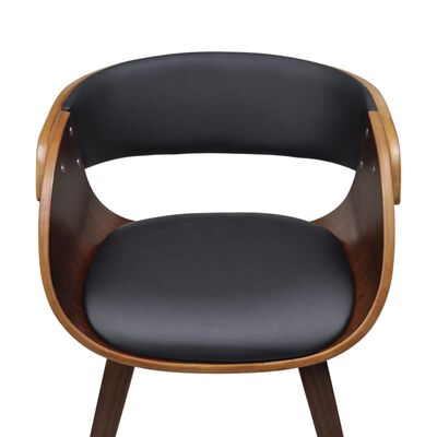 vidaXL Krzesła stołowe, 2 szt., brązowe, gięte drewno i sztuczna skóra