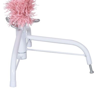 vidaXL Sztuczna choinka połówka ze stojakiem, różowa, 120 cm, PVC