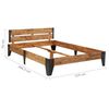 vidaXL Rama łóżka, lite drewno akacjowe, szczotkowane, 120x200 cm