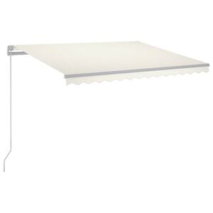 vidaXL Ręcznie zwijana markiza z LED, 300 x 250 cm, kremowa