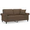 vidaXL 2-osobowa sofa wypoczynkowa z poduszkami, brązowa, 140 cm