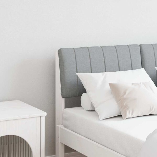 vidaXL Tapicerowane wezgłowie Jasnoszary 120 cm Lite drewno sosnowe