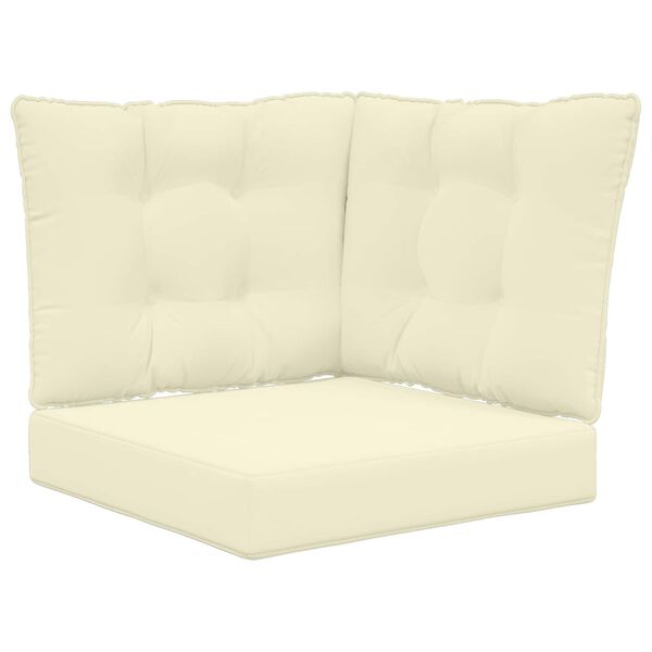 vidaXL Poduszka do sofy na zewnątrz 3 pcs Kremowy Poliester