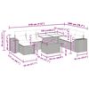 vidaXL 9-cz. zestaw mebli ogrodowych, poduszki, jasnoszary polirattan