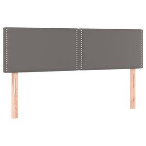 vidaXL Zagł&oacute;wki do ł&oacute;żka, 2 szt, szare, 72x5x78/88 cm, sztuczna sk&oacute;ra