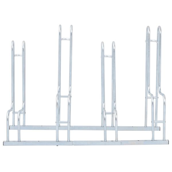 vidaXL Stojak na 4 rowery, wolnostojący, stal galwanizowana