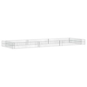 vidaXL Podwyższona donica gabionowa, galwanizowana stal, 300x100x20 cm