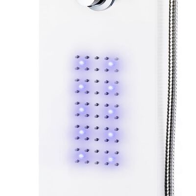 vidaXL Panel prysznicowy, aluminiowy, biały, 20x44x130 cm
