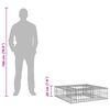 vidaXL Podniesione ł&oacute;żko gabionowe Srebrny 80 x 80 x 20 cm