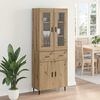 vidaXL Highboard 2 pcs Dąb rzemieślniczy Materiał drewnopochodny
