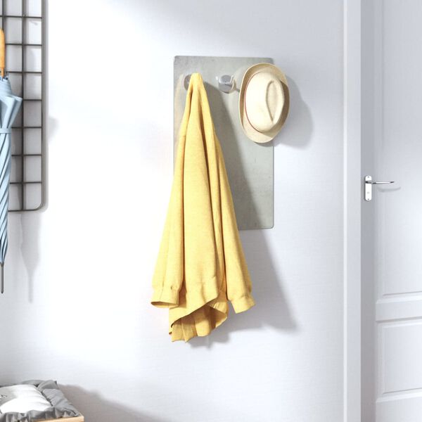 vidaXL Wieszak na płaszcze, 40x25 cm, szkło hartowane, motyw kamienia