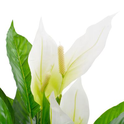vidaXL Sztuczna roślina anturium z doniczką, biały, 90 cm