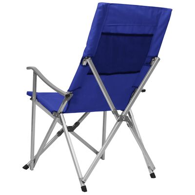 vidaXL Składane krzesła turystyczne, 2 szt., niebieskie