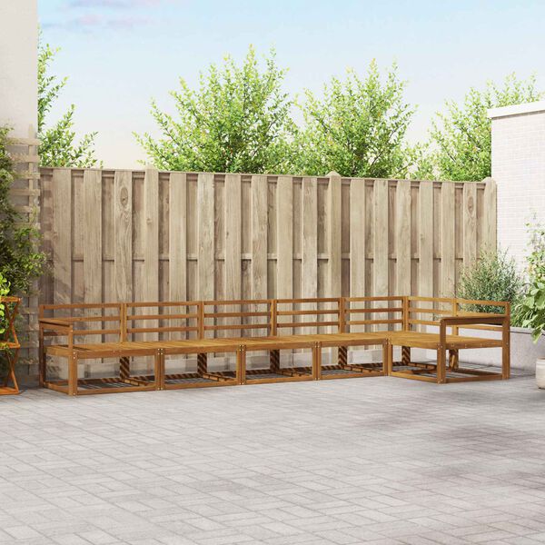 vidaXL Zestaw sof na zewnątrz 6 pcs Naturalny Lite Drewno Akacji