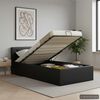 vidaXL Rama łóżka z podnośnikiem, czarna, sztuczna skóra, 90 x 200 cm