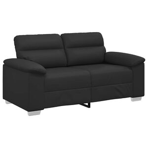 vidaXL Sofa 2-osobowa czarna 160x81x84 cm ze sk&oacute;ry ekologicznej