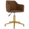 vidaXL Obrotowe krzesła stołowe, 4 szt., brązowe, obite aksamitem