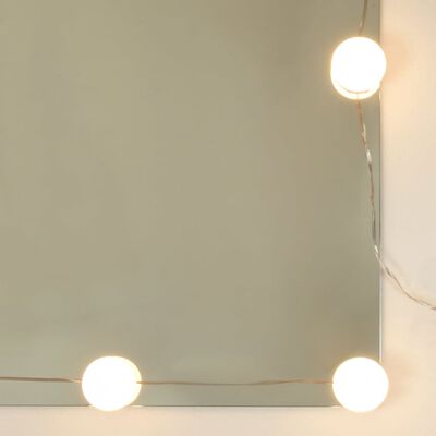 vidaXL Toaletka z lampkami LED, biała, 90x42x132,5 cm