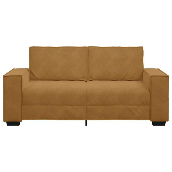 vidaXL Sofa 2-osobowa, brązowa, 180x78x84 cm, tapicerowana aksamitem