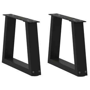 vidaXL Nogi do stolika kawowego w kształcie litery V 2 szt. Czarne 30x(30-31,3) cm Stal