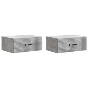 vidaXL Wisząca Szafka Nocna 2 szt. Betonowy szary 49 x 34,5 x 20 cm