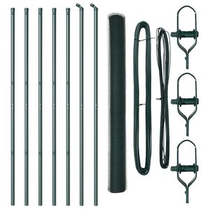 vidaXL Słupek ogrodzeniowy. Zielony 10 x 1,6 m (siatka 13 mm)