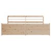 vidaXL Rama ł&oacute;żka z wezgłowiem, 200x200 cm, lite drewno sosnowe