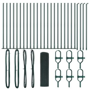 vidaXL Słupek ogrodzeniowy. Zielony 50 x 1 m (siatka 19 x 19 mm)