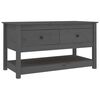 vidaXL Stolik kawowy, szary, 102x49x55 cm, lite drewno sosnowe