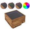 vidaXL Stolik kawowy Ze LED Lights Stare drewno 40 x 40 x 30 cm