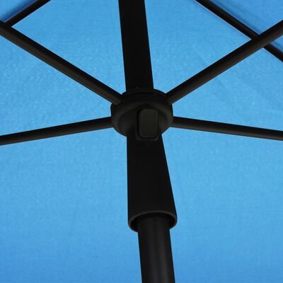 vidaXL Parasol ogrodowy na słupku, 210x140 cm, lazurowy