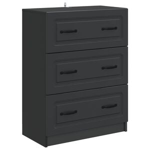 vidaXL Szafka z Szufladami Czarny 66 x 34,5 x 87 cm