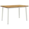 vidaXL 110 x 55 x 75 cm Lite Drewno Akacji Biały Prostokątny